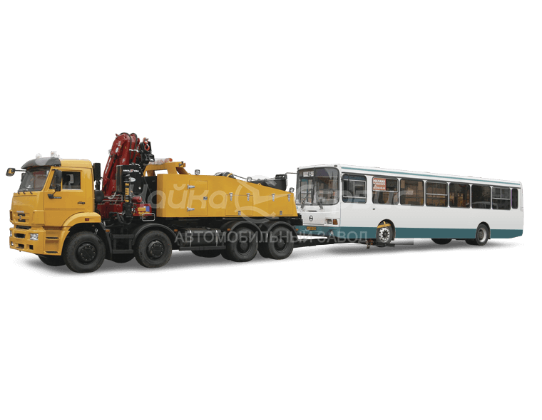 Эвакуатор КАМАЗ-65201 c частичной погрузкой и КМУ Чайка-Amco Veba 936 2s